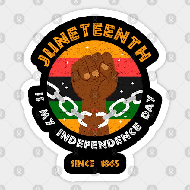 Juneteenth is My Independence Day Juneteenth Black Afro Flag Sticker by kevenwal